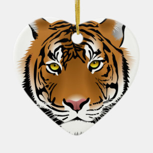 Tiger Eyes Ceramic Tree Decoration