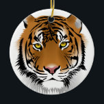 Tiger Eyes Ceramic Tree Decoration<br><div class="desc">Tiger Eyes. Designs on house hold products,  stationary,  and much more products, </div>