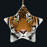 Tiger Eyes Ceramic Tree Decoration<br><div class="desc">Tiger Eyes. Designs on house hold products,  stationary,  and much more products, </div>