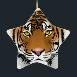 Tiger Eyes Ceramic Tree Decoration<br><div class="desc">Tiger Eyes. Designs on house hold products,  stationary,  and much more products, </div>