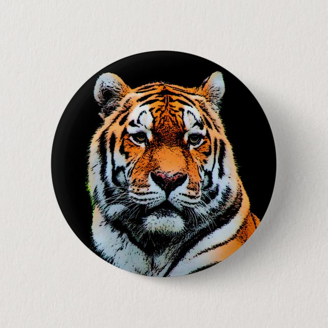 Tiger Eyes Inspirational 6 Cm Round Badge (Front)