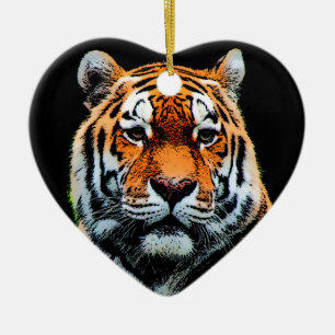 Tiger Eyes Inspirational Ceramic Tree Decoration