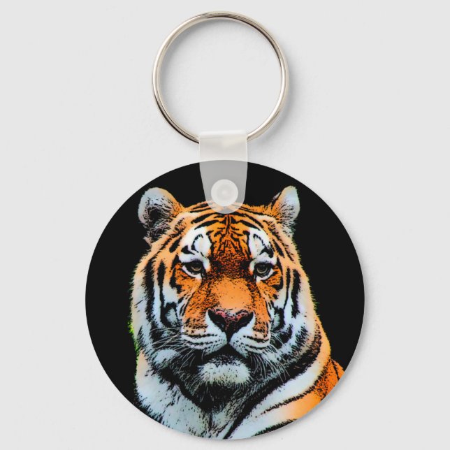 Tiger Eyes Inspirational Key Ring (Front)