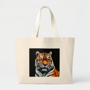 Tiger Eyes Inspirational Large Tote Bag
