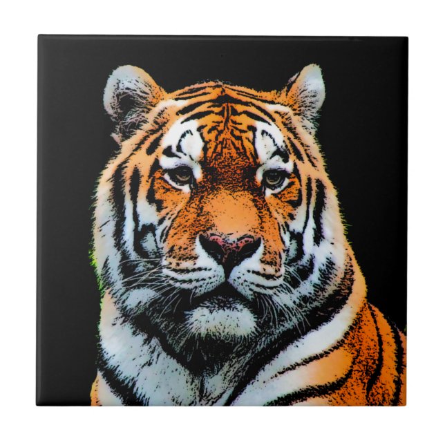 Tiger Eyes Inspirational Tile (Front)