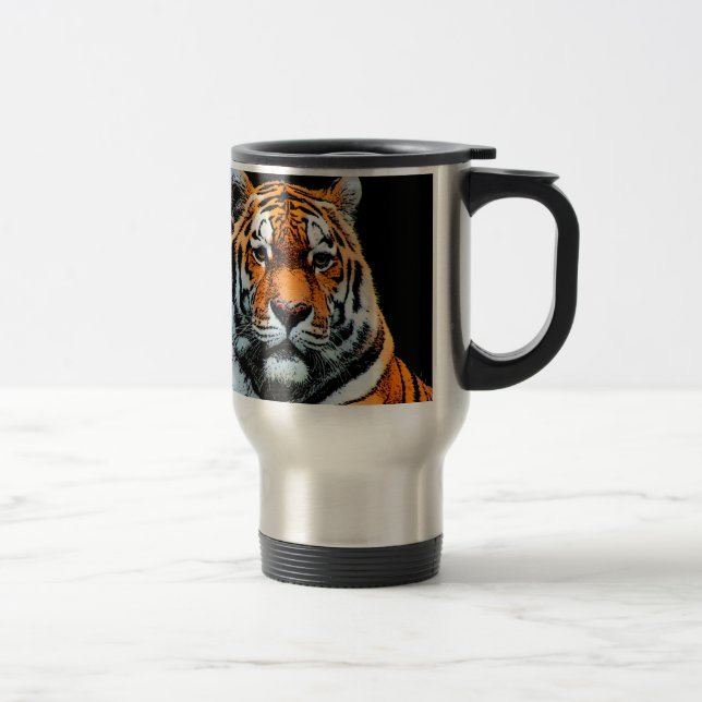 Tiger Eyes Inspirational Travel Mug (Right)