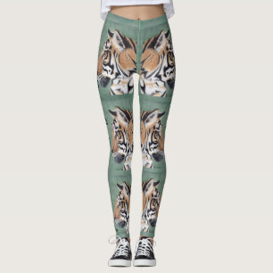 Tiger Eyes Legging Personalise NAME Original Art