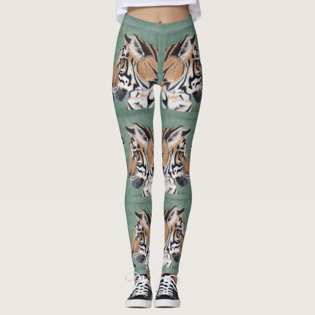 Tiger Eyes Legging Personalise NAME Original Art (Front)