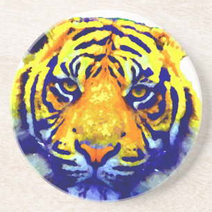 Tiger Eyes Pop Art Coaster