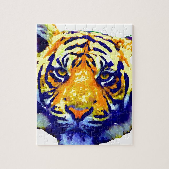 Tiger Eyes Pop Art Jigsaw Puzzle (Vertical)