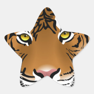 Tiger Eyes Star Sticker
