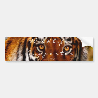 TIGER EYES Wildlife Supporter Bumper-sticker Bumper Sticker