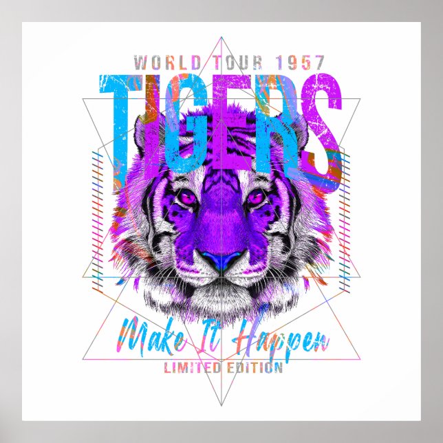 Tiger Face Art Poster (Front)