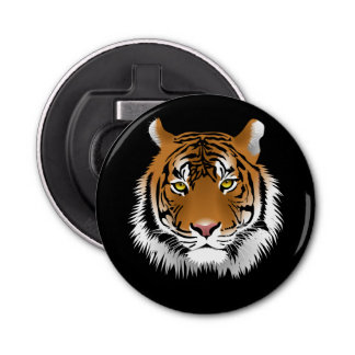 Tiger Face Badge Bottle Opener