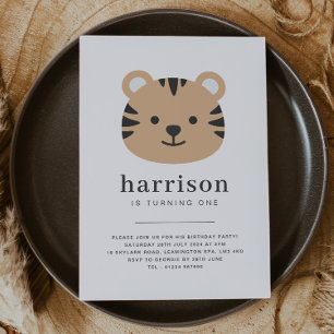 Tiger Face - Birthday Invitation