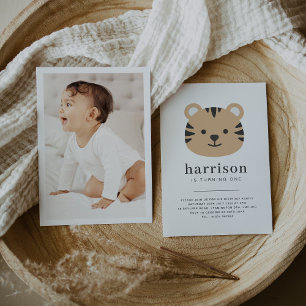 Tiger Face - Birthday Invitation with Photo