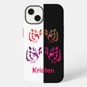 Tiger Face Black & White iPhone 13 Case