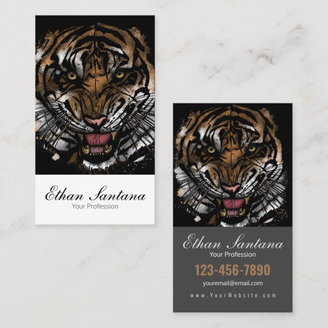 Tiger Face Business Card (Front/Back)