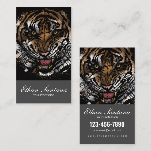 Tiger Face Business Card (Front/Back)