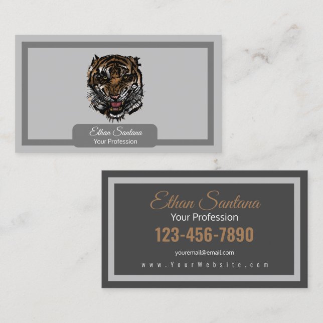 Tiger Face Business Card (Front/Back)