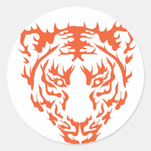 Tiger Face Classic Round Sticker