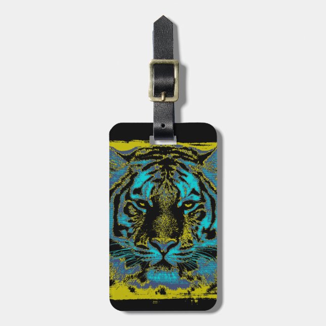 Tiger Face Close-Up 9 Luggage Tag (Front Vertical)