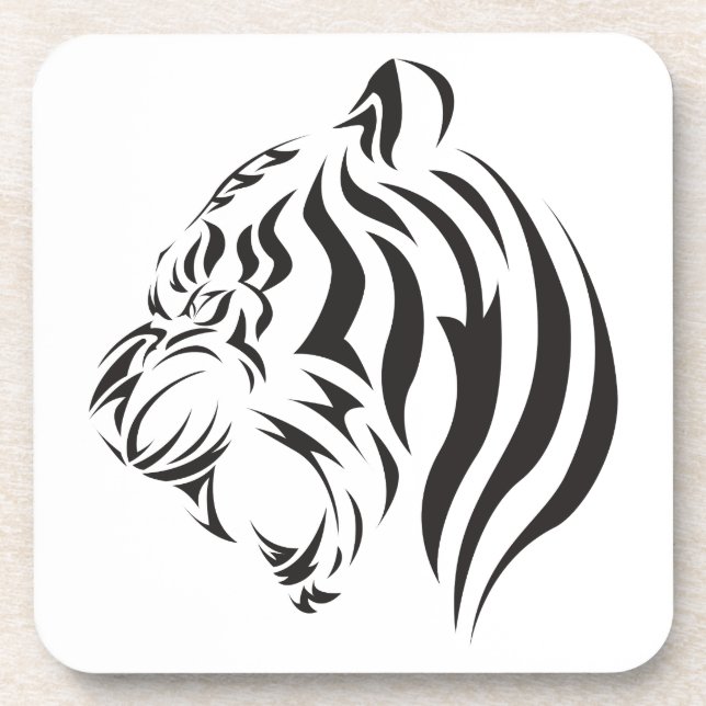 Tiger Face Coaster (Front)