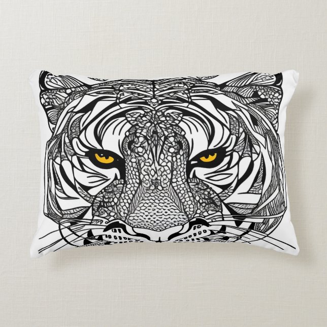 Tiger Face Decorative Cushion (Front)