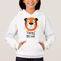 Tiger Face Design Girl,s Pullover Hoodies