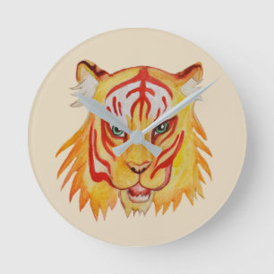 Tiger Face  Drawing  Round (Medium) Wall Clock