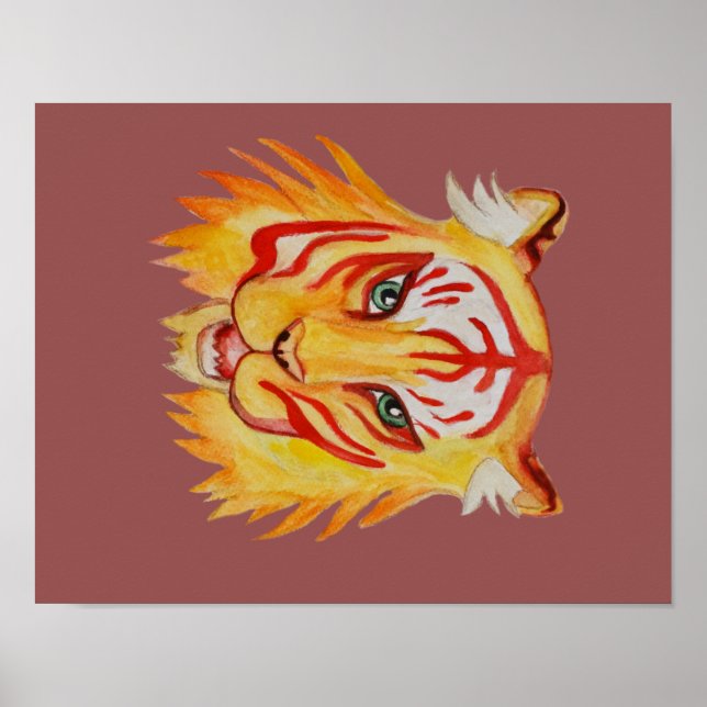 Tiger Face Drawing  Value Poster Paper (Matte) (Front)