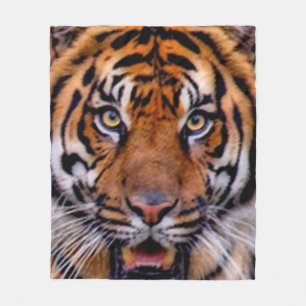tiger face fleece blanket