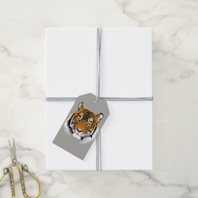 Tiger face gift tags (With Twine)