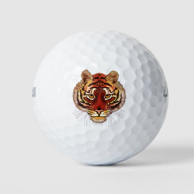 Tiger Face Golf Balls (Front)