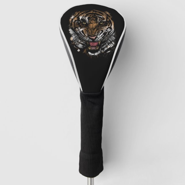 Tiger Face Golf Head Cover (Front)
