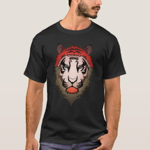 Tiger face head big cats predator imprint with wil T-Shirt
