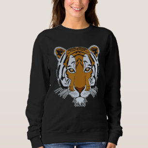 Tiger Face Head Big Cats Print Predator Animal Imp Sweatshirt