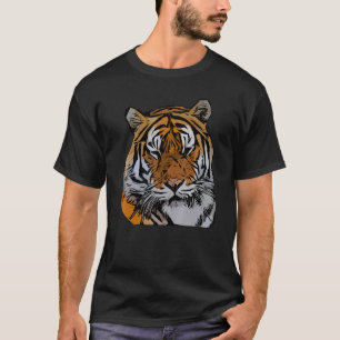 Tiger Face Head Big Cats Print Predator Motif 1 T-Shirt