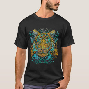 Tiger Face Head Colorful Mandala Wildlife Jungle A T-Shirt