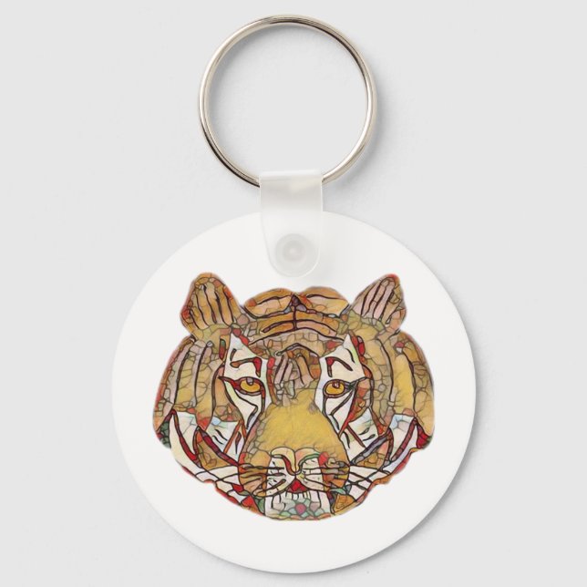 Tiger Face Key Ring (Front)