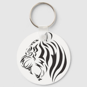 Tiger Face Key Ring