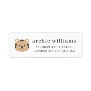 Tiger Face Label