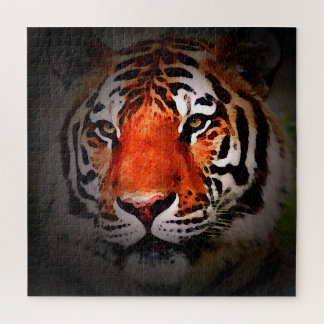 Tiger Face Motivational Artwork Jigsaw Puzzle
