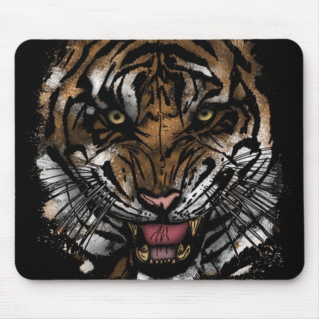 Tiger Face Mouse Mat (Front)