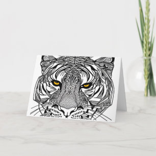 Tiger Face Note Card