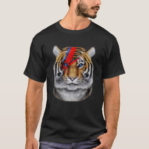 Tiger Face Painted With Red Lightning Bolt T-Shirt