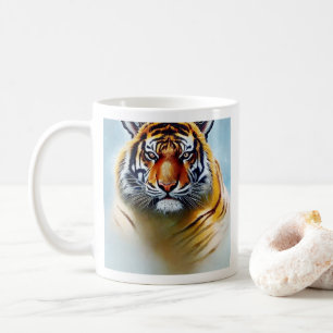 Tiger Face Painting - Striking Wildlife Artwork Coffee Mug
