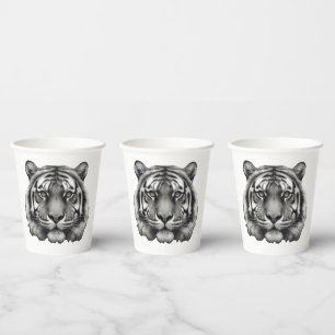 Tiger Face  Paper Cups