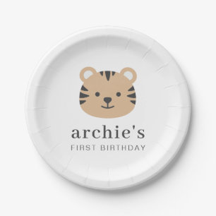 Tiger Face Paper Plate