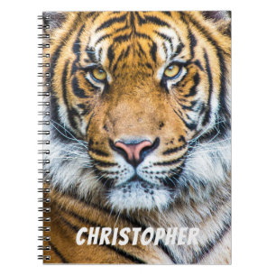 Tiger Face Personalised Notebook